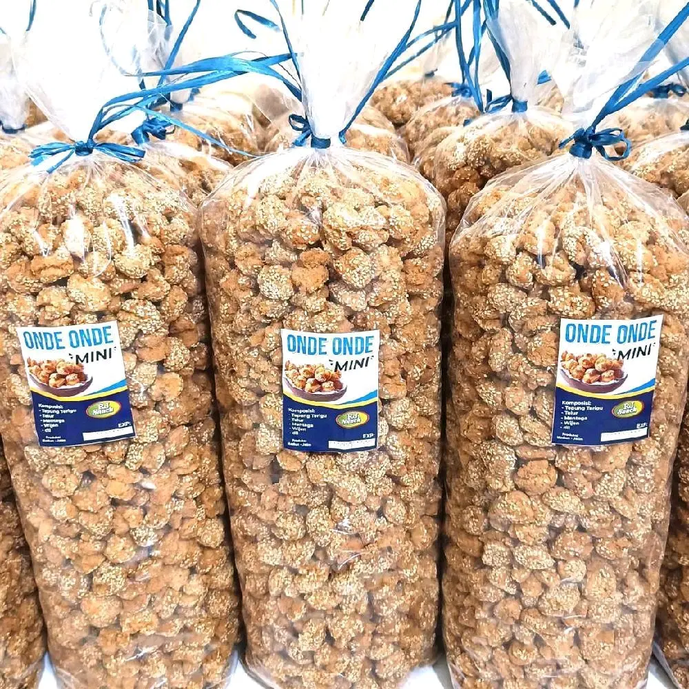 onde mini 1kg full wijen kue kering onde onde senyum mekar manis lembut cemilan jadul roti onde senyum kering