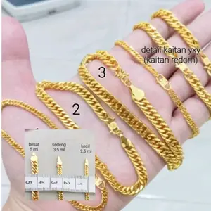 Gelang Koin Lempes Lapis Emas 24k Perhiasan Gelang Titanium Wanita
