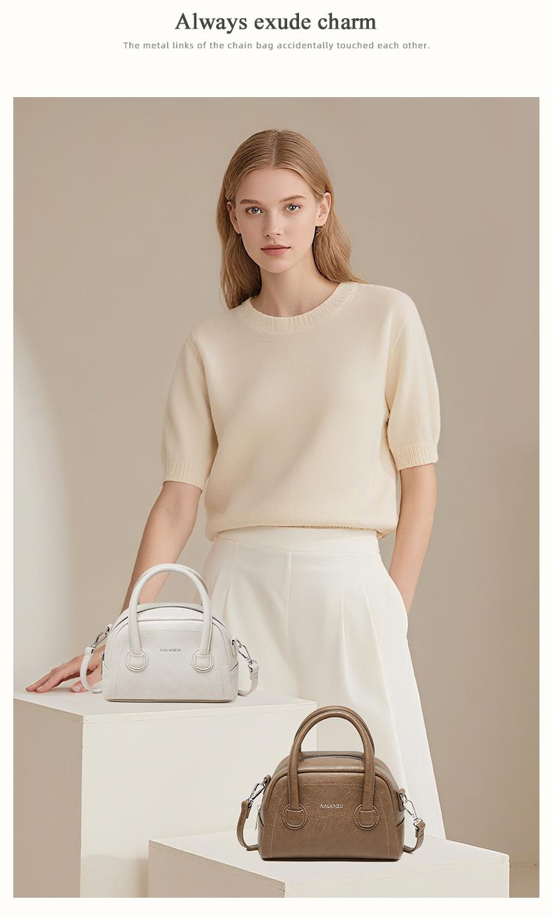 【Gia Bag】NALANDU Tas Selempang Wanita Elegan Fashion Sling Bag Bahu Cewek Kekinian Kulit OOTD Tampil Mewah