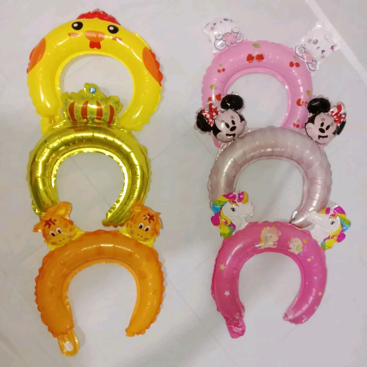 Balon foil bando mini 10 pcs Mahkota kepala anak Plastik