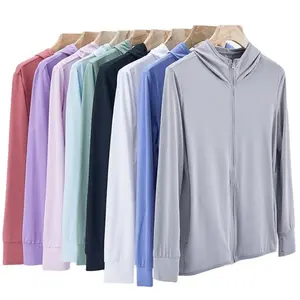 Jaket Olahraga Hoodie Anti UV untuk Pria dan Wanita Dry Fit dengan Pelindung Sinar UV Cocok untuk Olahraga Outdoor Climbing Hiking dan Camping