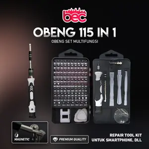 【BEC】OBENG SET 115 in 1 Hp Full Set Obeng 1 Set Lengkap Service Komputer Laptop Hp - 115 in 1