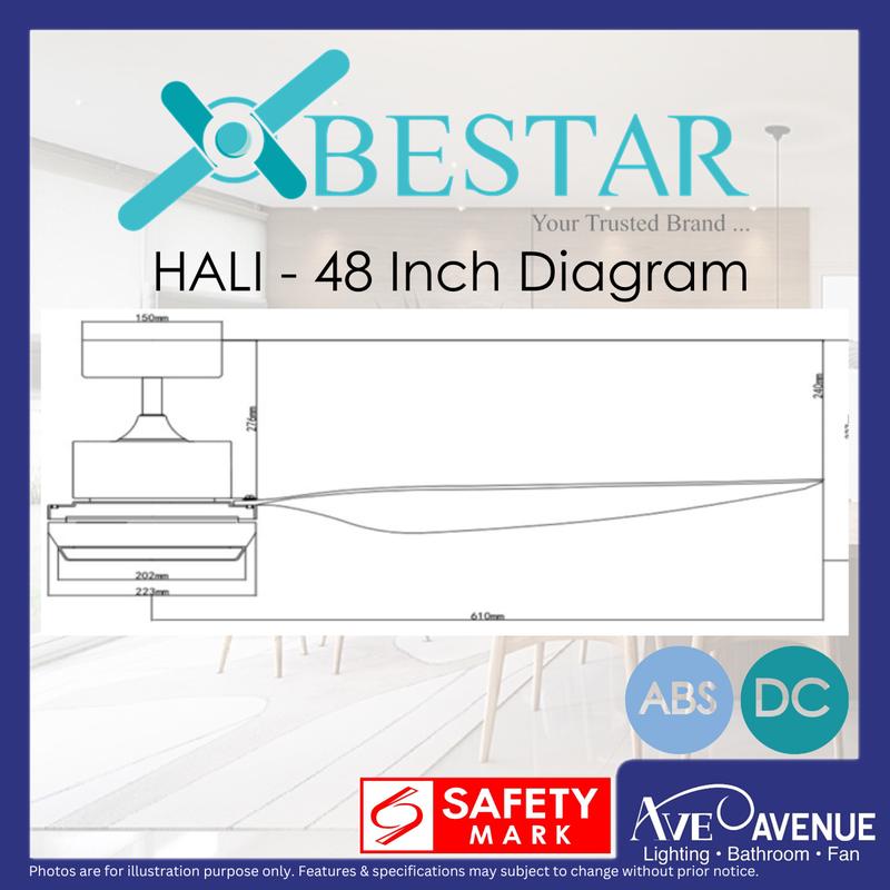 Product Introduction of BESTAR HALI DC Motor 6 Blade 48 / 56 Inch Ceiling Fan with 3 Tone LED Light Kit and Remote Control 24