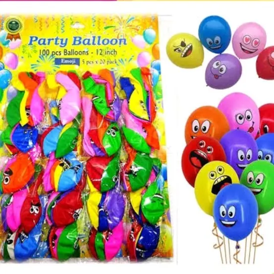 40PCS Balon Emoji Lembaran Murah untuk Dekorasi latex