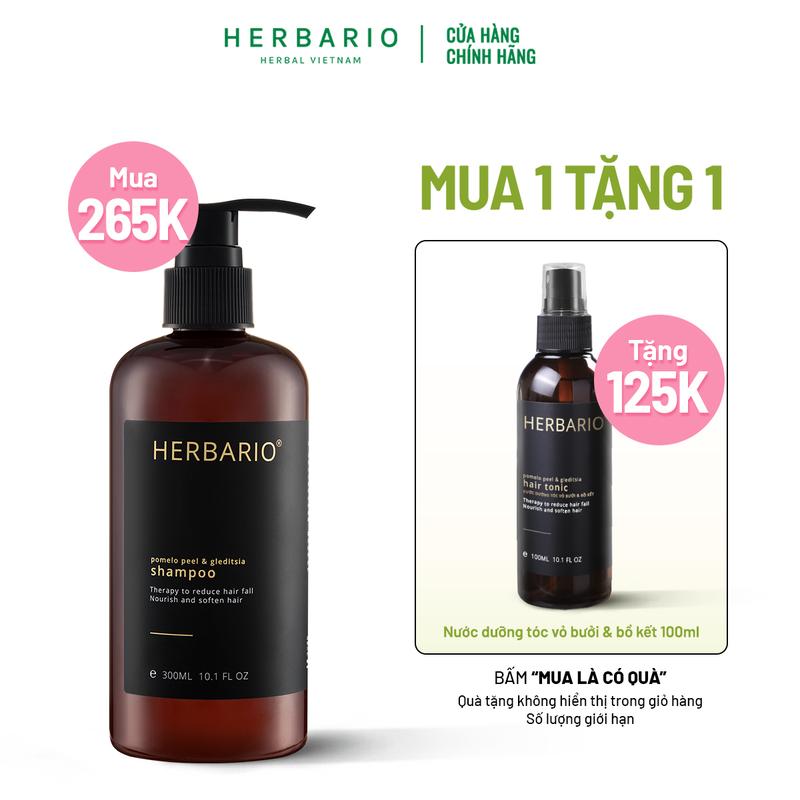  Dầu gội vỏ bưởi và bồ kết Herbario 300ml 
