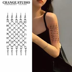 Hình Xăm Tạm Thời, Thiết Kế Kinh Thánh Năm Thái Lan, Kéo Dài Trong 15 Ngày, Không Thấm Nước Và Chống Chà Xát. Miếng Dán Hình Xăm