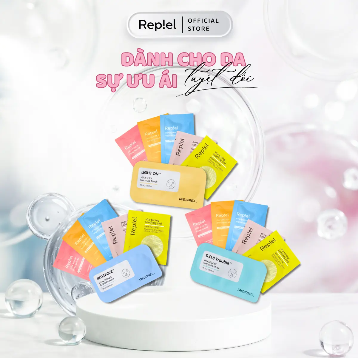 [MĐ] Sample Trải nghiệm Bio Cellulose Capsule Mask - Serum - Tonerpad REPIEL