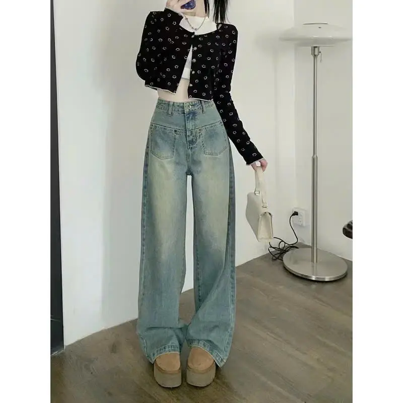 Voi Quần Jeans Suông Li Chéo Lưng Cao Màu Xanh Mài Ống Rộng Túi Ngược Phong Cách Hàn Quốc Trẻ Trung Năng Động | BigBuy360 - bigbuy360.vn Voi Quần Jeans Suông Li Chéo Lưng Cao Màu Xanh Mài Ống Rộng Túi Ngược Phong Cách Hàn Quốc Trẻ Trung Năng Động | BigBuy360 - bigbuy360.vn