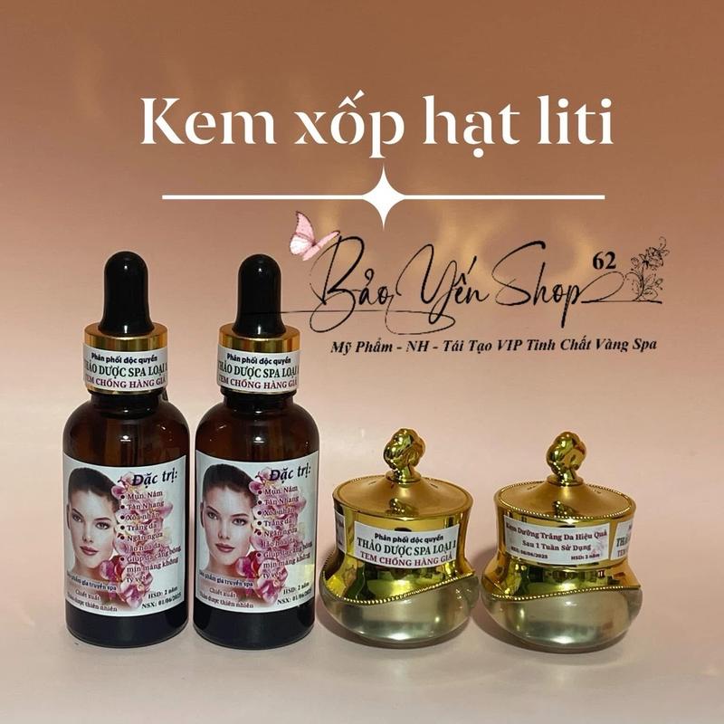 [ tặng 2 Nạ ] 2Bộ SERUM  NHẸ 30ml nhẹ + chất kem xốp hạt liti - hỗ trợ mờ nám tàn nhang đốm nâu sạm da không điều ( tái tạo da )