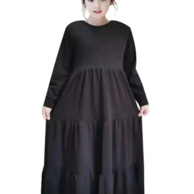 gamis anak susun zilla dres bahan crinkle reseleting ukuran 3-12 tahun  Fashion tren masakini Muslim 6