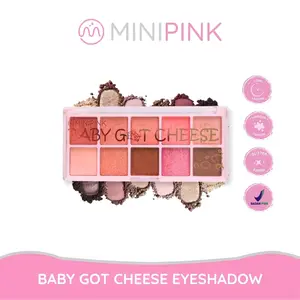 MINIPINK Baby Got Cheese Eyeshadow 10 Palettes Glitter Creamy Pigmented Colors Waterproof - MP060