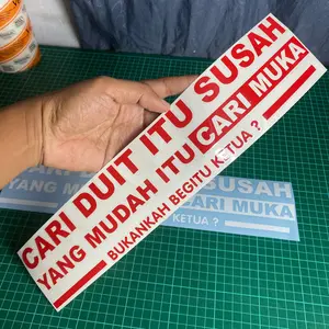 Cutting Stiker mobil kata kata cari duit