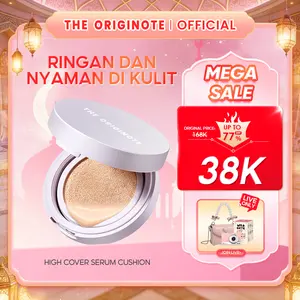 [Special Price] The Originote High Cover Serum Cushion | Concealer Foundation Wajah Extract Kering Loose Liquid waterproof long lasting merawat kuilt make up oil-control high coverage flawless bb cc cream  12shades