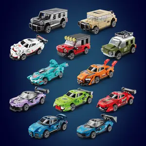 Ferrari Porsche Lamborghini Compatible Lego Four Square Return Car Model Boys Educational Building Blocks Toy Gift