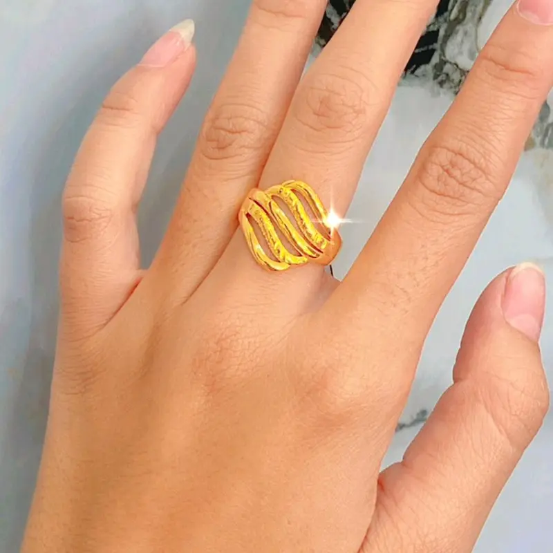 Cincin Wanita Ulir Emas Terbaru Viral - Rings 0