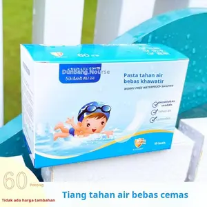 Plester Anti Air Sekali Pakai Tanpa Khawatir Daya rekat tinggi, transparan dan tahan air, lembut, serta memiliki sirkulasi udara yang baik