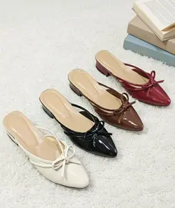 Heels Wanita Glossy Hak 3cm - Sandal Wanita Model Selop Slip On Elegan TALI PITA Dmshoes