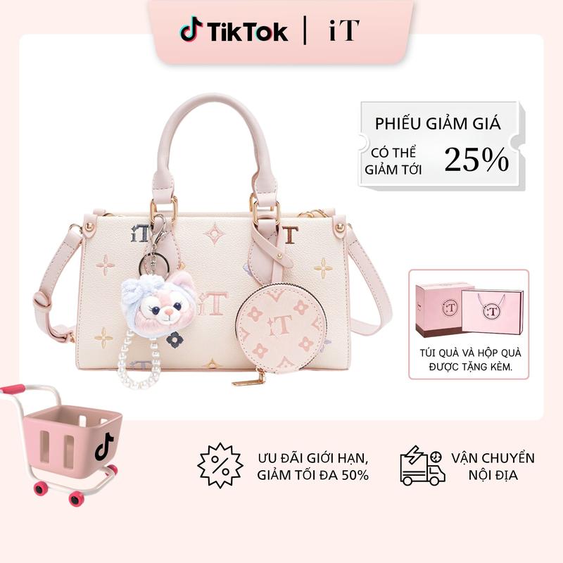 【Tặng kèm túi quà】Túi iT Brand là một chiếc túi xách nữ cổ điển được thêu tay và trang trí bằng họa tiết in. Túi có thể xách tay hoặc đeo chéo và có khóa cài bằng nhung rất đẹp túi xách nữ.