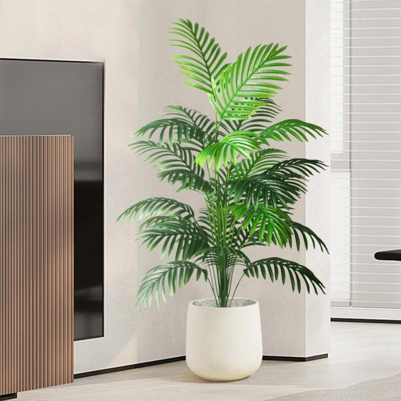 Product Introduction of Large Artificial Palm Leaves Branches Flower Arrangement Green Tropical Plants Artificial Palm Tree 65-82cm 12/18 Forks Fake Palm Leaves for Wedding Decor Decorative Fruit Ornaments 8