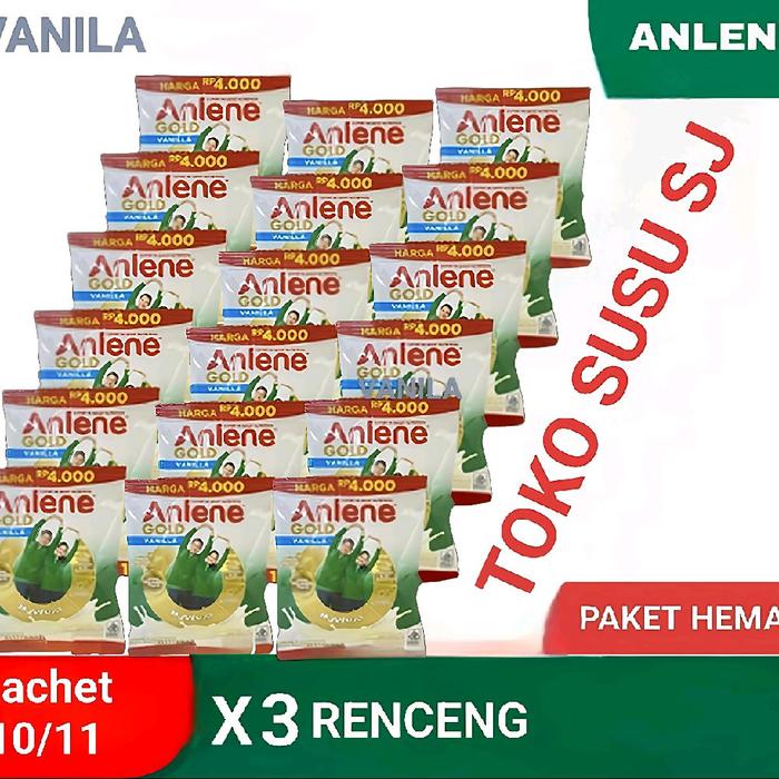 Kriptela Renceng Jual ANLENE GOLD sachet 5X VANILA COKLAT 25GR X 10 SACHET/VANILLA ...