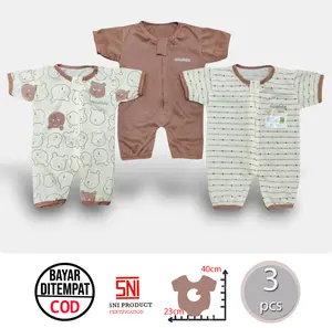 3pcs Romper Segiempat Jumper Bayi Segi Empat Gift Set Baby Newborn