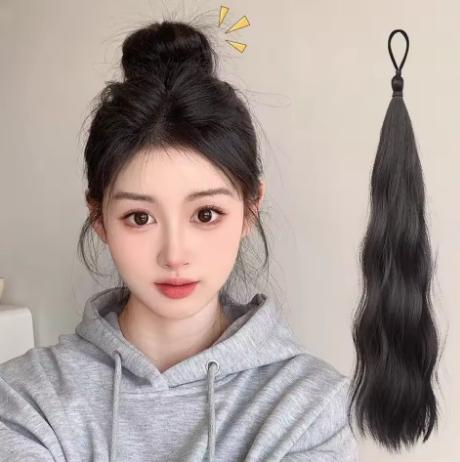  Gói Tóc Giả Đầu Bi Tự Lên Dây Cót Chất Liệu Tổng Hợp Dành Cho Nữ Tóc Búi Tóc Tự Làm Có Thể Highlight Tăng độ phồng tóc Tóc Nụ 