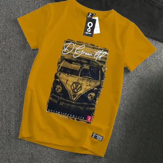 D`GREEN Tshirt Kuning Original Pria Wanita Motif VOLKSWAGEN / Kaos Original cowok / Baju Kaos Ariel Noah terbaru terlaris terbaru/ Kaos distro cowok / kaos pria dewasa /baju distro pria dewasa keren terbaru / Kaos original d green terbaru Bandung Katun