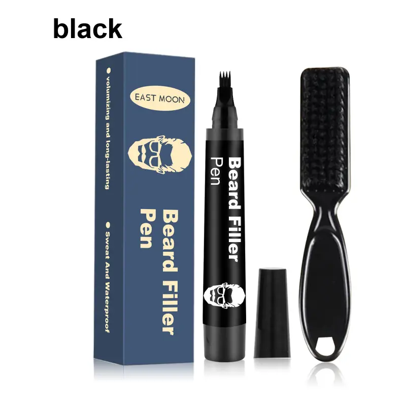 East Moon Pensil pengisi janggut Pensil pengisi yang mudah dilepas dan digunakan untuk menciptakan janggut dan garis tepi rambut yang lebat dengan mudah
