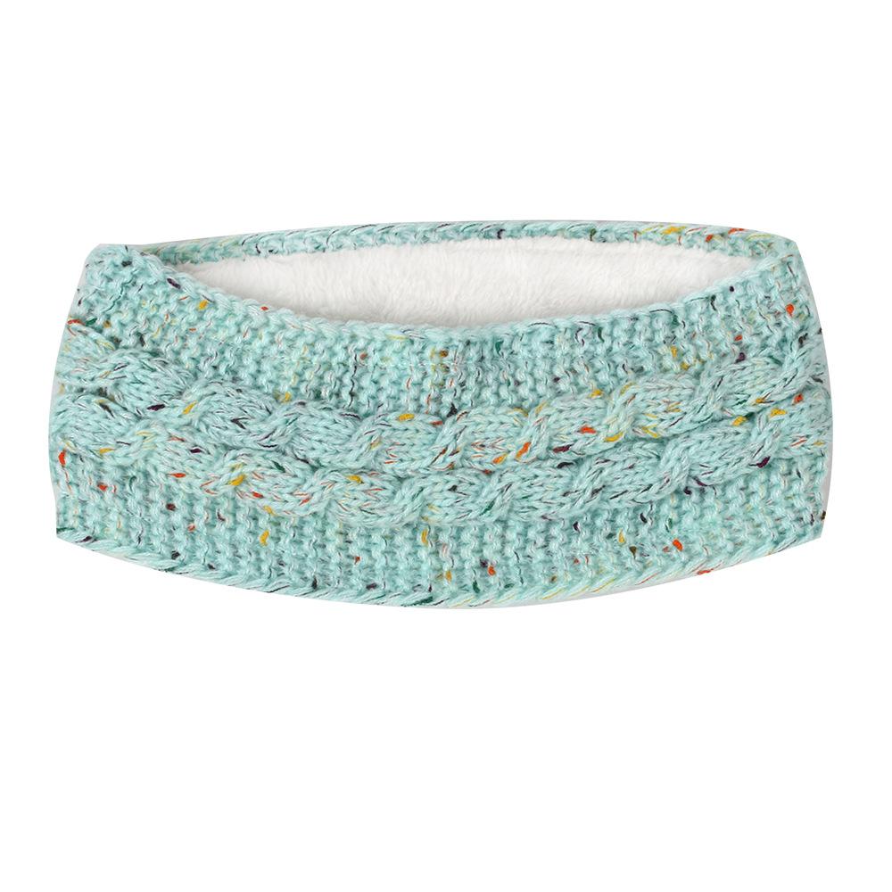 Winter plush hair accessories cross-border autumn and winter knitted headbands for warmth and sports headbands and ear protectors_voghion.com
