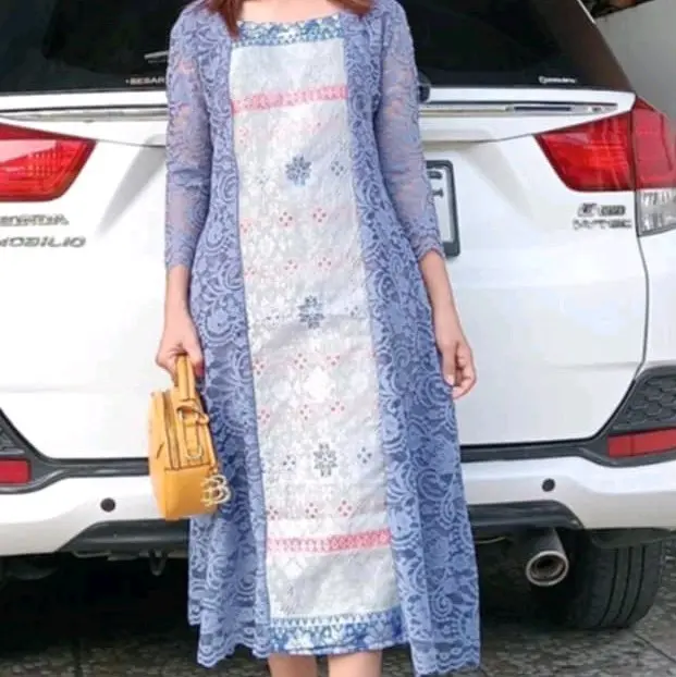 Dres brokat cantik kombinasi songket kilat 1