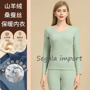 Longjohn wanita winter thermal heatthech baju dalaman musim dingin lembut nyaman