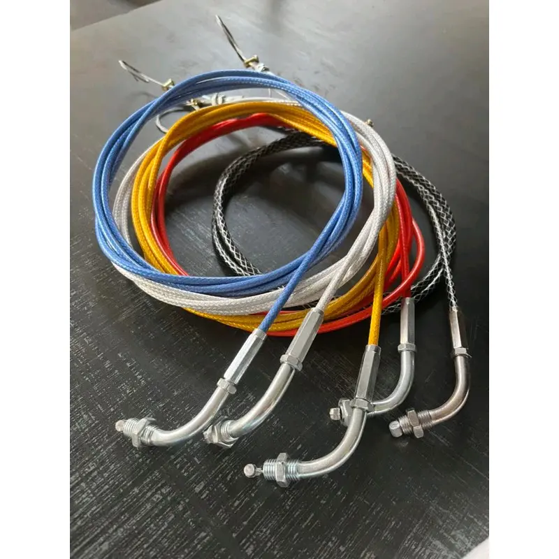 Kabel gas serat karbon panjang 220cm universal semua motor 0