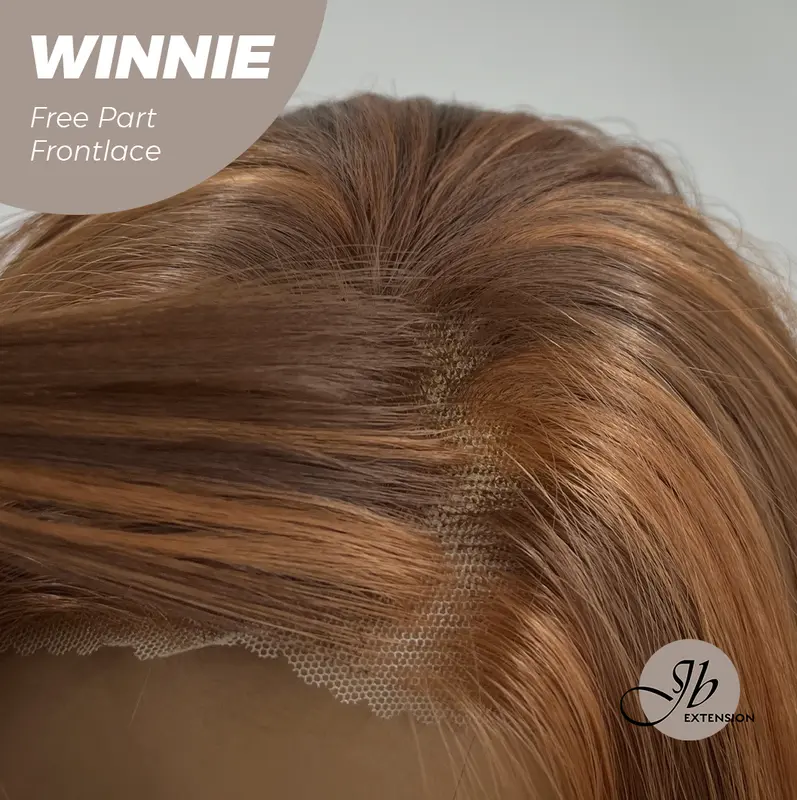 JBEXTENSION【UK】26 Inches Copper Curly Fiber X, Tangle Less Pre-Cut Free Part Frontlae Glueless Wig WINNIE 4