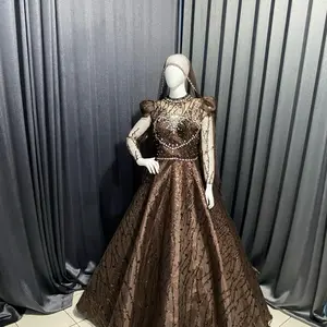 Gaun pengantin balgown LAPIS KRINOLIN ekor PANJANG