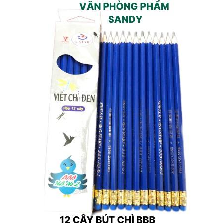Hộp 12 cây Bút Chì Đen Dẻo G-Star BBB chuốt êm không gãy dành vẽ cho học sinh, sinh viên...
