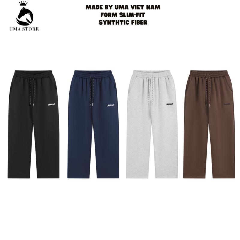 DEAL MỞ BÁN Combo 2 Quần Nỉ Ống Đứng UMAOR quần nỉ thêu logo cạp chun nam nữ unisex local brand QOĐ