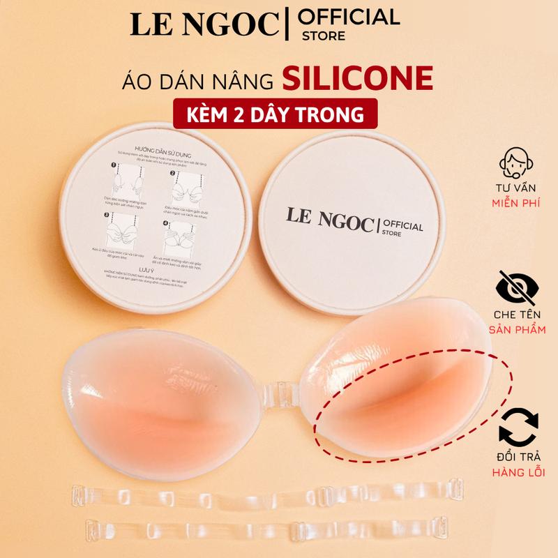 Áo Dán Silicon Mặc Đầm Hở Lưng Nâng Vòng 1 Tặng Kèm Dây Trong Lê Ngọc 387 Bra Nữ vải silicon vn