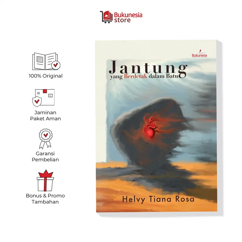 Bukunesia - Jantung Yang Berdetak Dalam Batu karya Helvy Tiana Rosa - Buku Kumpulan Puisi
