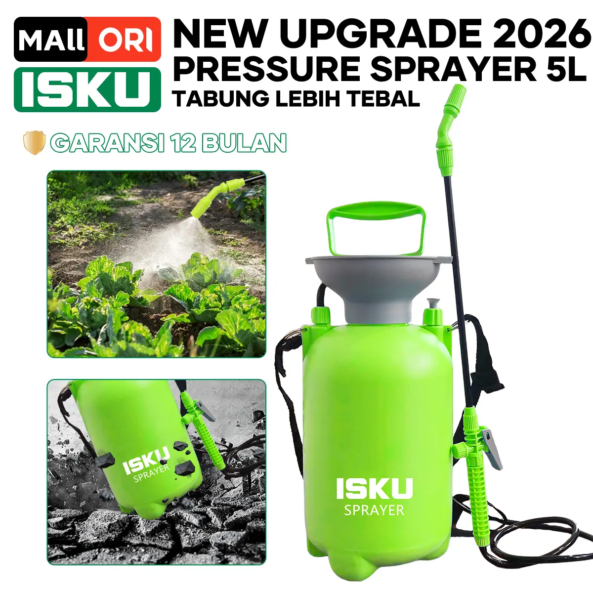 ISKU Pressure Sprayer 5L Alat Semprot Tanaman Multi Fungsi Semprotan 5 Liter Terbaik untuk Taman