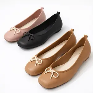 PORTO LUNA - Sepatu Flat Wanita Kekinian |Sepatu Kerja | Elegan Simple Jelly Motif Pita Anti Slip Shoes Karet