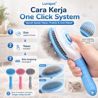 Gambar Lumipet Sisir Grooming Kucing Anjing One Click Self Cleaning Slicker Brush Pet Grooming Tool Penghilang Bulu Rontok Bulu Mati Kotoran Pada Bulu Anabul Tombol Pembersih Praktis Aman Digunakan Untuk Kucing dan Anjing Perawatan Bulu di Rumah - Pink dari Lumipet Store Kota Tangerang Selatan 3 Tokopedia