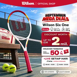 MEGA SALE | Wilson SIX ONE Raket Tenis Recreational Tennis Racket Grip Size 2 Bahan Fused Graphite (Strung) - WR125010U