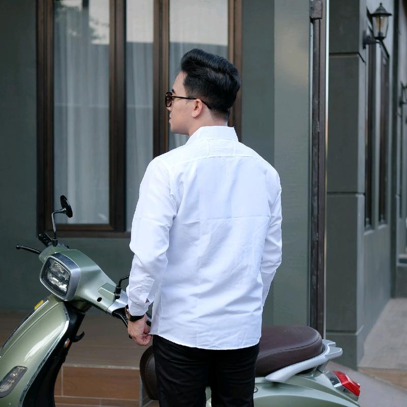 Kemeja Putih Polos Formal Slimfit Kemeja Pria Lengan Panjang Bahan Katun Adem Lembut 3