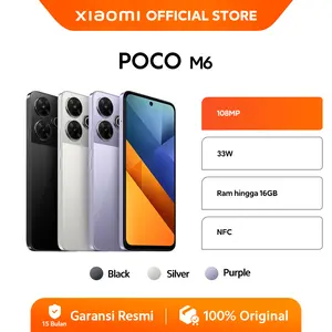 [805 Gadget Approved] POCO M6 (8GB/256GB) | Kamera utama 108 MP kelas pro | Helio G91-Ultra yang tangguh [ Official Store ]