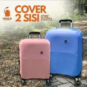 Sarung Pelindung Koper Elastis Luggage Cover Bag Elastik 2 SISI Resleting Handle