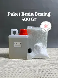 Resin Paket 500gr Bening dan Merah Komplit Lebih Hemat Jual Paketan Resin Katalis Kerajinan Resine bening Catalis Mika Resinnn Kimia