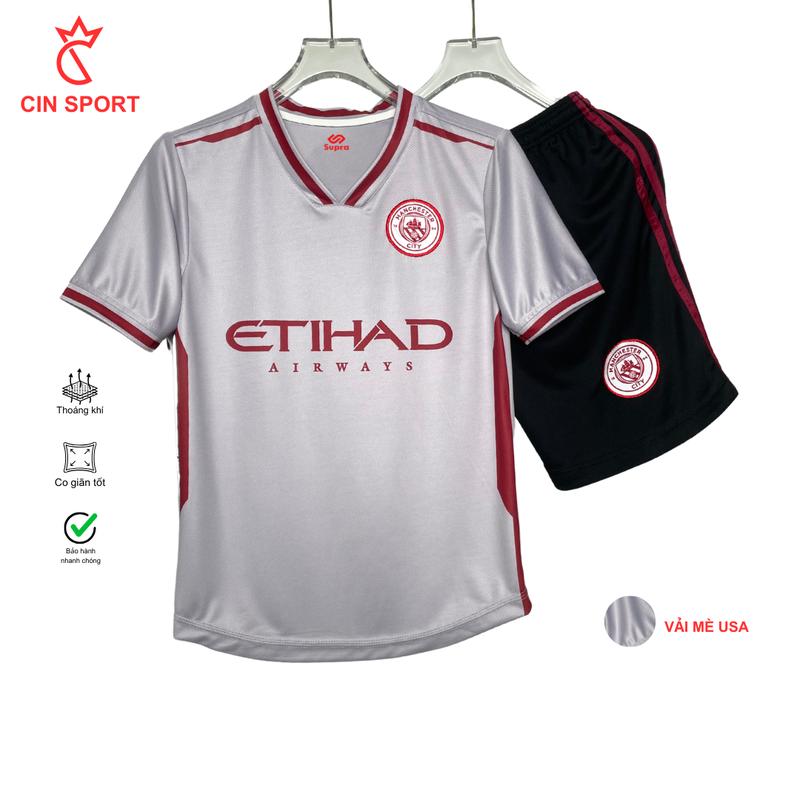 Top QUẦN ÁO BÓNG ĐÁ, ÁO ĐÁ BÓNG MC MAN CITY XÁM NAM NỮ CHẤT VẢI THUN MÈ HÀN QUỐC CAO CẤP, KHÔNG BONG TRÓC, CO GIẢN CAO, THOÁNG KHÍ, NHANH KHÔ. CIN SPORT