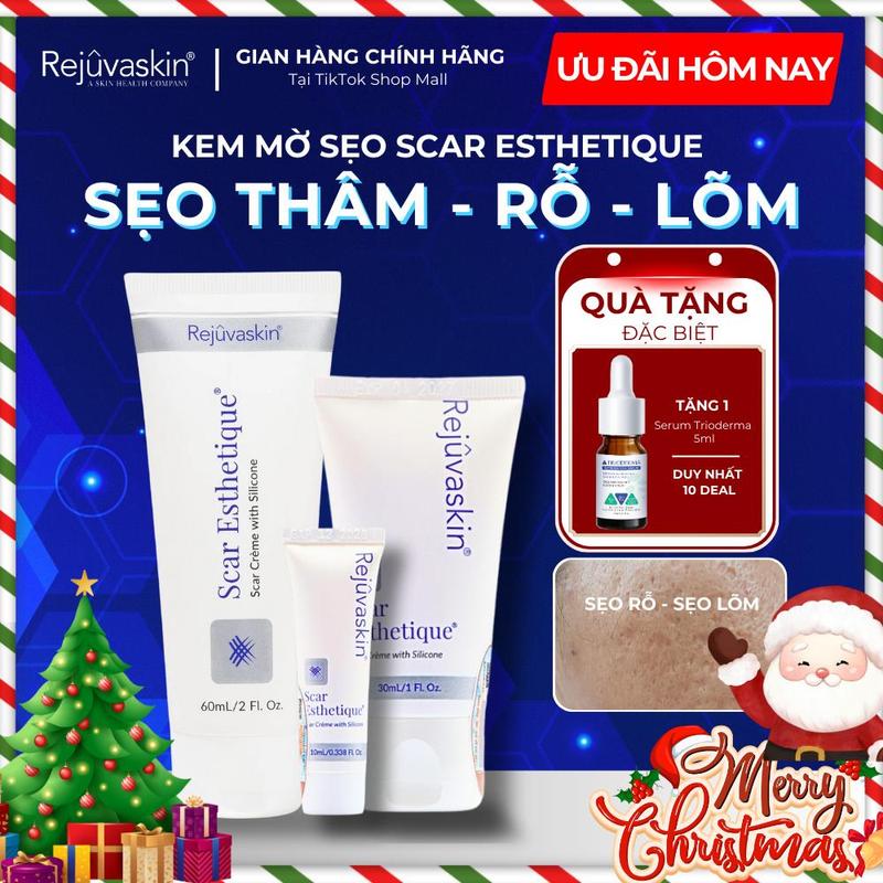 DEAL MỚI Kem Hỗ Trợ Mờ Sẹo Thâm Rỗ Lõm giúp làm mờ sẹo sáng mịn da Scar Esthetique Rejuvaskin trị thâm mụn skincare an toàn cho da Hiệu Quả Từ Mỹ