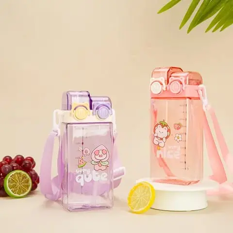 Botol Minum Anak 2in1 Sedot Teguk Melody Kuromi Cinnamoroll 580ML/2304 Plastik 7