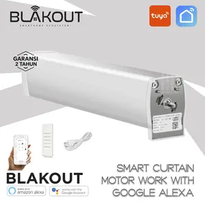 BLAKOUT TUYA CURTAIN RAIL 2,2 meter (rel gorden otomatis)